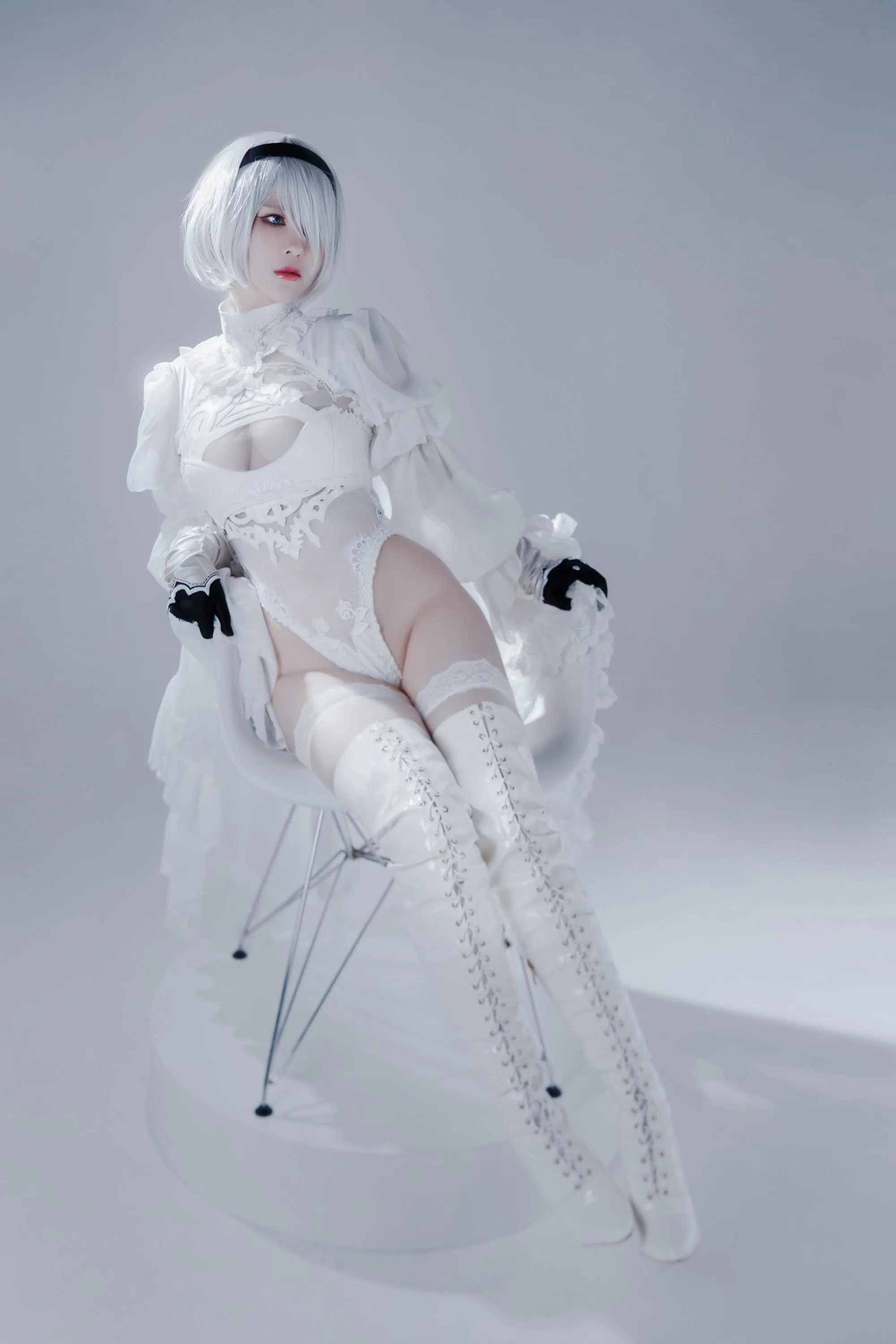 半半子 – NO.55 Automataヨルハ二号B型 白いドレス [51P]插图1